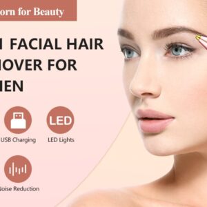 2in1 Electric Eyebrow Trimmer and Shaver Rechargeable Hair Remover for All Parts Use in Pen Flawless Hair Remover Rechargeable Painless Precision Eyebrow Trimmer and Eyebrow Razor Tool with LED Light for Face Lips Nose Chin Arm