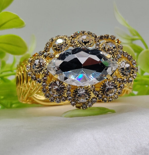 Imported Exquisite Oval Crystal Adjustable Bracelet – Imported Luxury Jewelry | Adjustable Bracelet – Best Quality Artificial Bracelet For Girls & Women | Bracelet For Every Occasion - Image 2