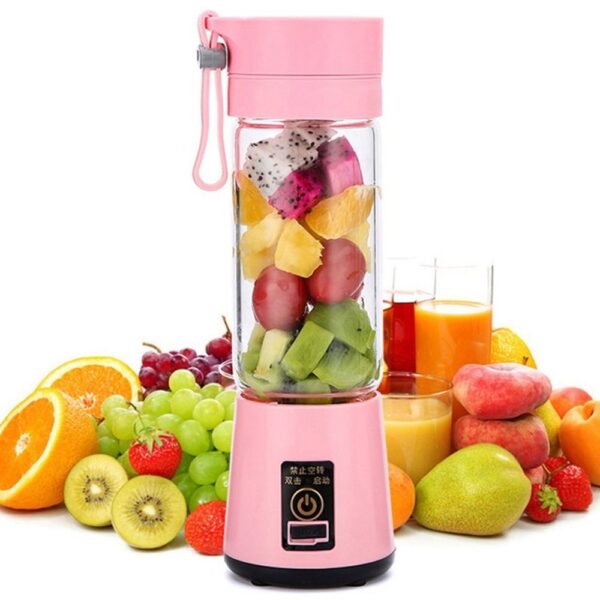 Juicer Blender 6 Blades USB Portable 380ml Mini Fruit Bottle Juicer Small Blender - Image 4